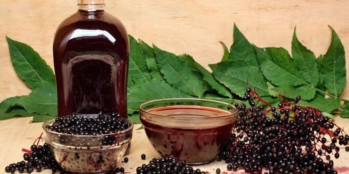 Elderberry tincture for the treatment of cervical osteochondrosis